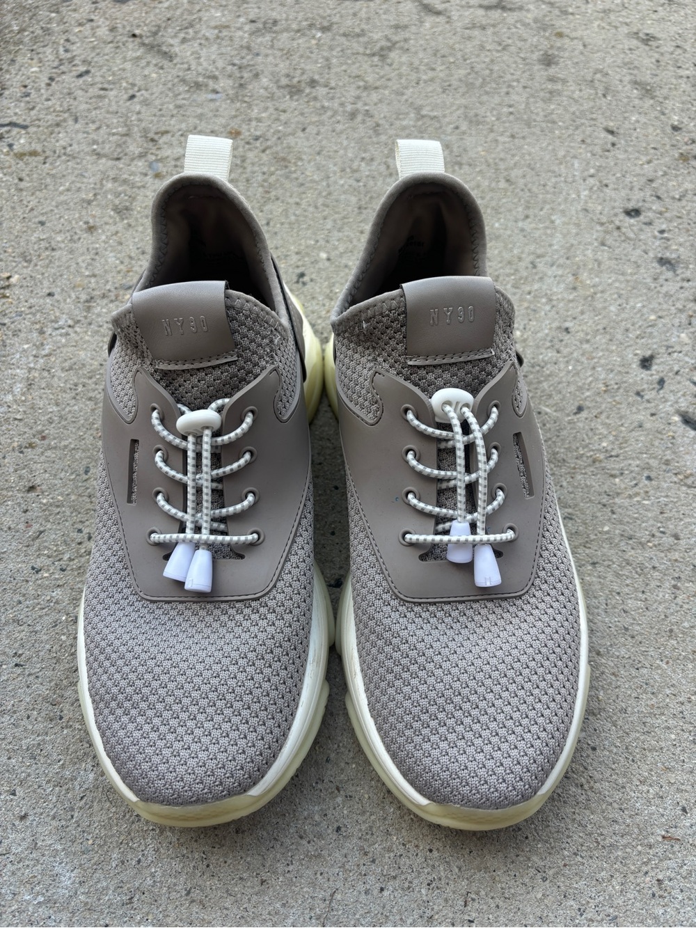 Steve Madden Women's Knit Sneakers in Taupe and Cream